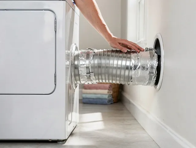 Professional dryer vent hose installation by Buckeye Dryer Vent Cleaning in Buckeye